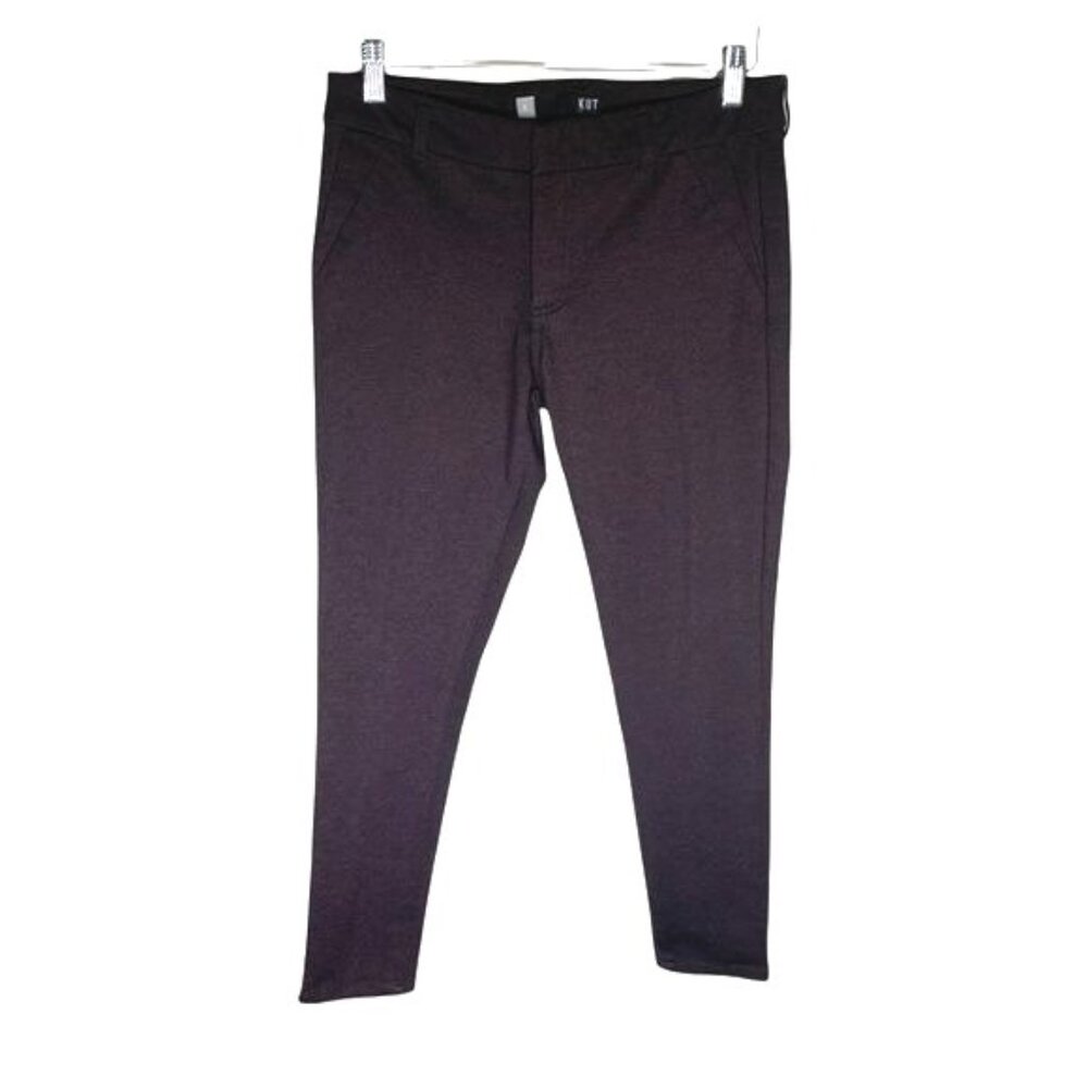 KUT from the Kloth Mia Ankle Skinny Pants Size 6 Burgundy Herringbone